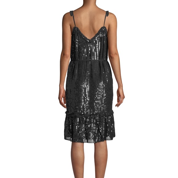 Needle and thread black sequin dress medium - Picture 3 of 11